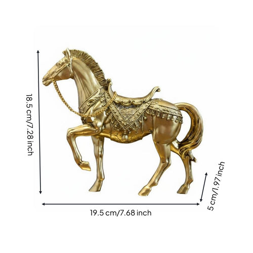 Equestrian Horse Ornament Workmanship Horse Figurine Hand-Painted Home Decor for Living Room, Entryway, Cabinet Top
