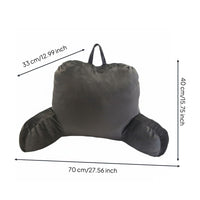 Bed Rest Pillow with Arms Ergonomic Design Sit up Pillow with Armrests Soft Material Support Backrest Cushion for Students, Floor Sitting