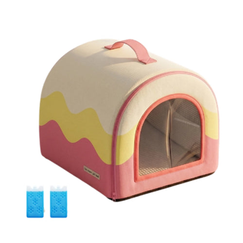 Cooling Pet House Compact Pet House with Mesh Door Breathable for Indoor
