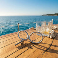 Double Ring Cup Holder Mirror Polished Boat Accessory Silver for Household Use