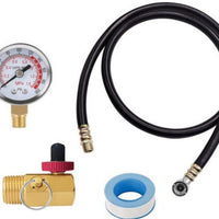 Brass Combination Valve with Gauge and Hose for Air Pump
