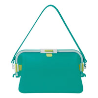 Water Resistant Silicone Shoulder Bag Clasp Closure Matte Shoulder Bag for Travel, Swimming