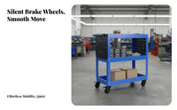 360° Swivel Casters 3-Tier Tool Cart Strong Load-Bearing 3-Tier Rolling Tool Cart Mobile Storage for Warehouse Workers, Technicians, DIY Enthusiasts, Auto Repair Shop, Workshop, Garage