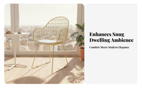 Upholstered Side Chair Hollow Backrest Wireframe wing-shaped Chair Easy Assembly