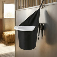 Nylon Horse Feed Bucket Bag Standard-Size Hanging Feed Bag with Strap Quick-Access Hanging Bucket Holder Convenient for Stable Owners, Riders, Horses, Trailer, Stalls, Paddocks