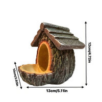 Hanging Bird Feeder Double Function Rustic Birdhouse Weatherproof for Yard