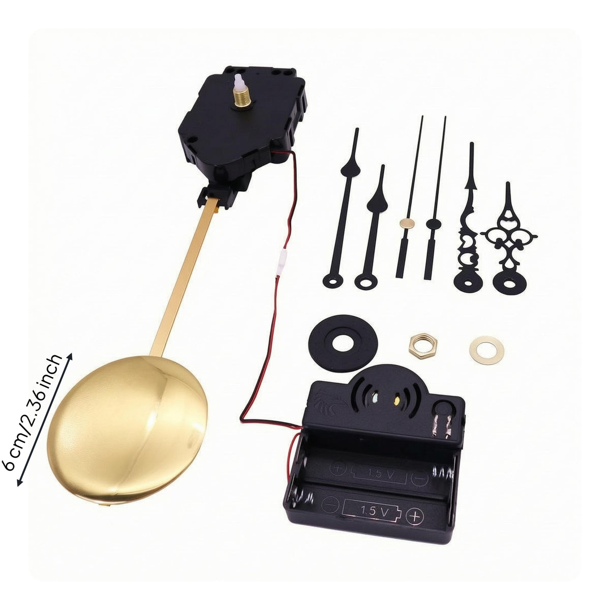 DIY Westminster Chime Movement Battery Powered Quartz Clock Movement Includes Hands Quartz Clock Kit Replacement
