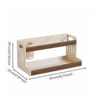 Countertop Seasoning Shelf Easy to Clean Kitchen spices Rack Non Skid Multi-Tier Storage Organizer