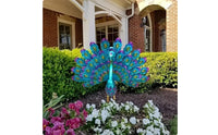 Metal Peacock Statue Long-Lasting Peacock Garden Sculpture Decorative Finish