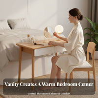 Vanity Desk with Drawers Nordic Design Bedroom Furniture Space-Saving for Adults
