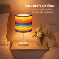 Foldable KD Lampshade for Bedroom, Cylinder Lamp Shade for Table Lamps, Softly Diffusing Light Lamp  - Image 4
