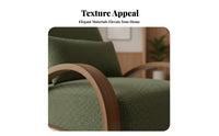 3 Pieces 2 Armchairs and 1 Side Table Wabi-Sabi Aesthetic Conversation Set Textured Upholstery Comfy for Readers, Adults, Cafe
