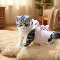 Cat Recovery Suit, Sleeveless Bodysuit for Spaying and Post-Surgery Care, Breathable Polyester Spay Suit Cat, Anti Licking Female Cat Surgery Suit