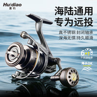 Huidiao Spinning Reel with Stainless Steel Bearings, 18KG Drag, Saltwater Resistant