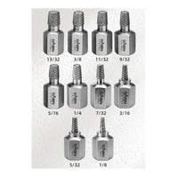 10 Pieces Screw Extractor with Adapter High Hardness for Plumbers