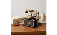 Retro Telephone Melody Box Wind-up Antique Design Desk Phone Decor Nostalgic