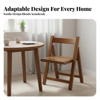 Collapsible Dining Chair Foldable Design Upholstered Folding Chair Space-Saving