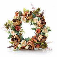 Artificial Peony Wreath Realistic Peony Wreath Indoor for Wall