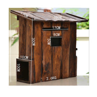 Wooden Mailbox Antique Design Solid Wood Mailbox Compact