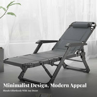 Foldable resting Cot Portable Adjustable Reclining Cot Includes Headrest Pillow