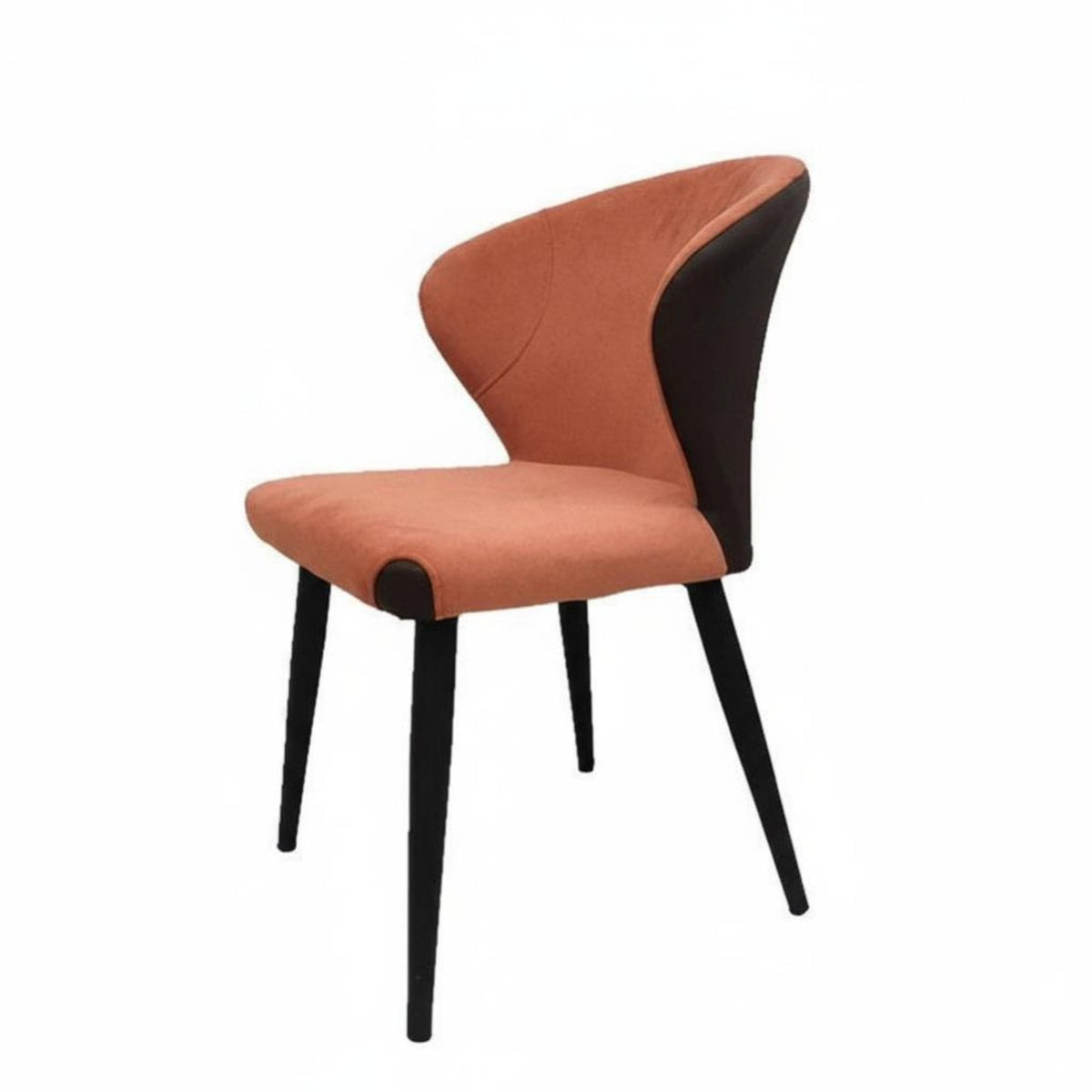 Upholstered Side Chair Soft Padded Cushion Curved Back Side Chair for Homeowners