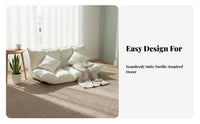 Foldable 2-Seater Floor Sofa Converts to Bed Fold-Expandable Mattress Couch Space-Saving Adjustable Backrest for Young Adults