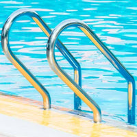 Pool Ladder with 2 Steps Anti-Slip Stainless Steel Pool Ladder Rust Resistant