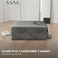 Nordic aesthetic Square Upholstered Pouf Multi-Functional Small Stool Space-Saving Footrest Thick padding for Shop Owners, Homeowners, onice Workers, Entryway, Bedroom, Retail shop, Walk-in Closet