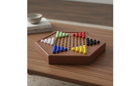 Chinese Checkers Board with Storage Drawer Deluxe Design 6 Player Marble Game