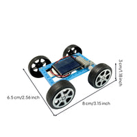 Mini Solar Powered Car Kit Hands-on Learning DIY Solar-Powered Vehicle Four-Wheel Instruction Manual Included for Children