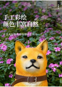 Lifelike Akita Dog Floor Decoration