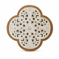 Carved Wood Wall Art Floral Carved Wall Art Decorative for Hallway