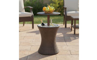 Outdoor Ice Bin Table Weather-resistantResistant Rattan Ice Table Portable