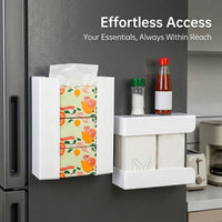 Bedroom Wall-Mounted Paper Dispenser for Students, Punch Tissue Box Holder for Home & Kitchen, Split Design, Versatile Bathroom Storage