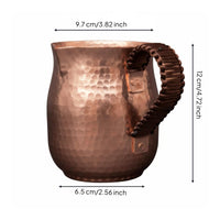 Copper Tea Pitcher Long-Lasting Drinkware Patina Finish for Milk Warming