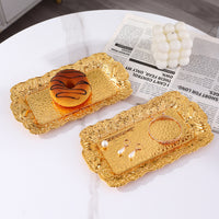 High-End Fruit Tray with Floral Pattern for Home Living Room