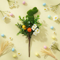 Lifelike Greenery Easter Egg Branch Bendable Stems Artificial Easter Egg Pick Colorful Decorative Twig with Eggs Realistic Look for Crafters, Wreath Making, Party Decor