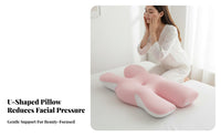Pressure-Pressure-Relieving Face & Ear Butterfly Memory Foam Pillow Breathable Side Sleeper Pillow Skin-Friendly Material for Adults