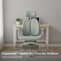 Reclining Chair with Footrest Ergonomic Design Computer Seat Adjustable Headrest rotate Base for Bedroom, Work from Home, Gaming