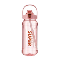 Sports Water Bottle with Straw Transparent Water Bottle with Straw Large-Capacity Leak-Resistant for Athletes, Fitness, Outdoor