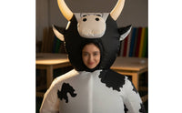 Inflatable Cow Costume Easy to Wear Cow Inflatable Suit Lightweight for Cosplay