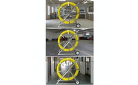 Cable Threading Reel Cart Steel Reinforced Duct Rodder with Reel Holder Heavy Duty Wire Guide Cart for Electricians