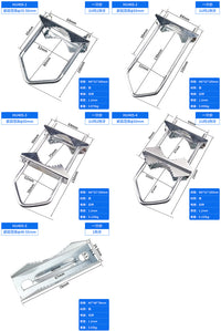 Triangular V-Type U-Bolt Antenna Clamp, M6, Zinc-Plated, for Pole Mounting