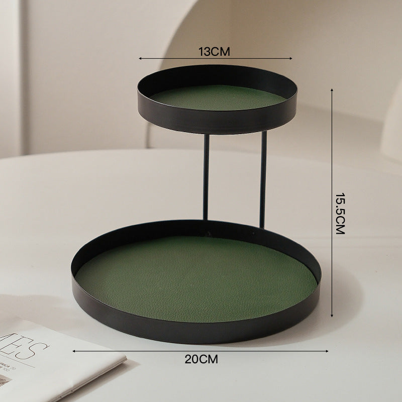Dark Green / Round Black