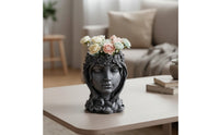 Sculptural Face Planter Tabletop Head Planter Unique Face Flower Pot Cute for Desk, Shelf, Entry Table