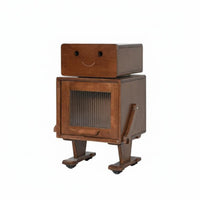 Robot-Shaped Cabinet Fun Character Side Table with Hidden Storage for residents