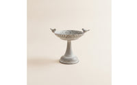 Decorative Bowl with Birds Compact Metal Pedestal Dish Outdoor for Decorators