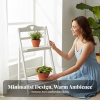 2-Tier Ladder Planter Space-Saving Multi-Tier Plant Shelf Indoor & Outdoor