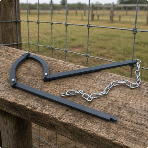 Barbed Wire Tightener Curved Clamping Head Farm Hardware Chain Attached