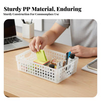 Clear Stackable container Adaptable Organizer Box Built-in Handles for residents